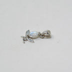 Rainbow Moonstone Butterfly Silver Pendant