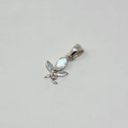 Rainbow Moonstone Butterfly Silver Pendant