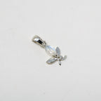 Rainbow Moonstone Butterfly Silver Pendant