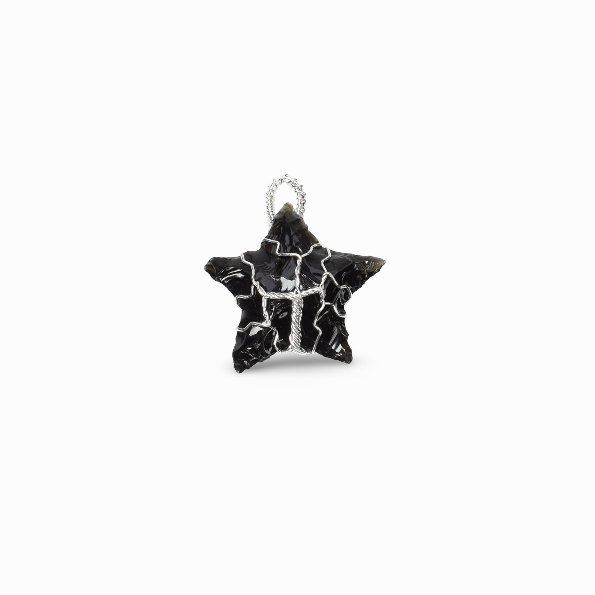 Black Obsidian Wire Wrapped Pendant