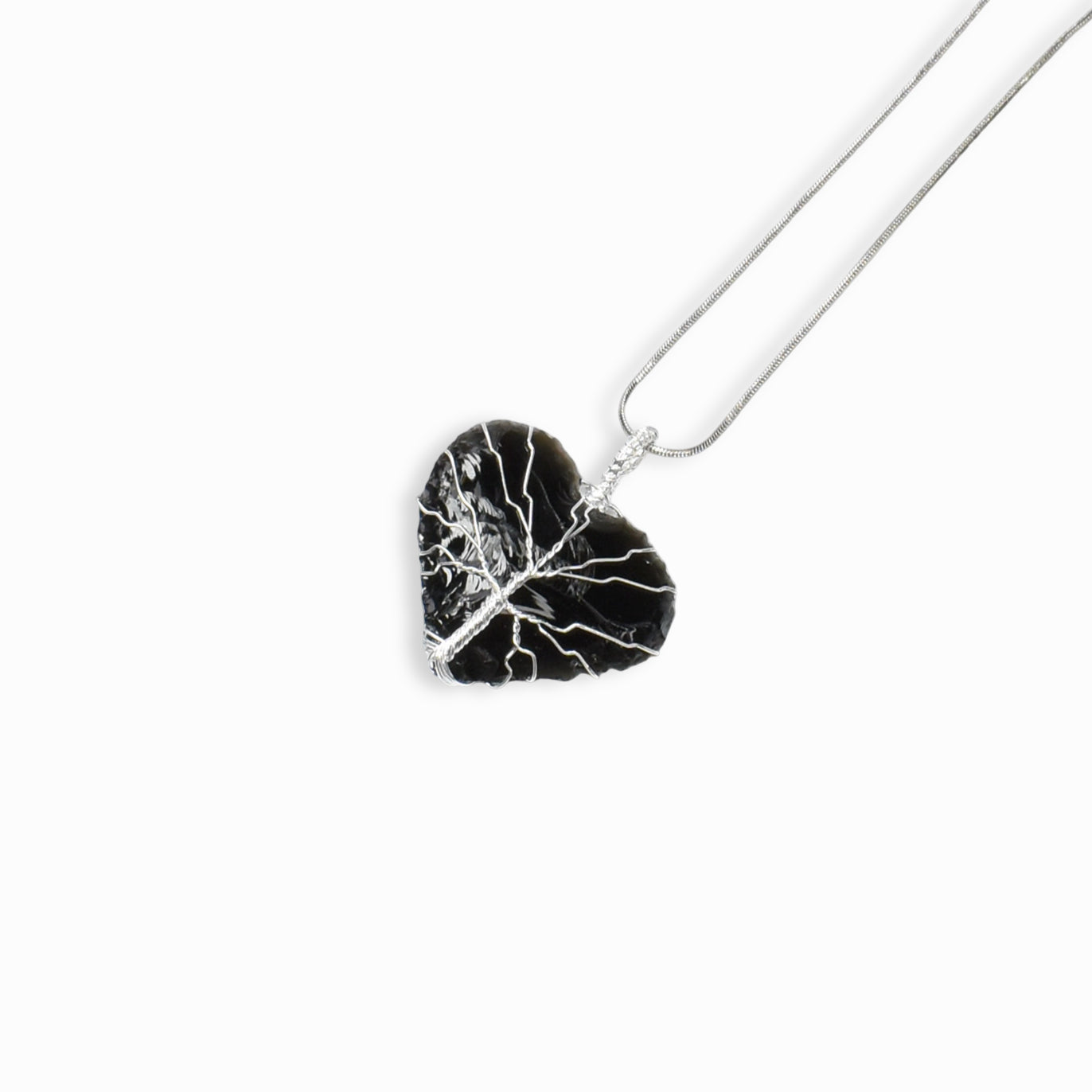 Black Obsidian Wire Wrapped Pendant