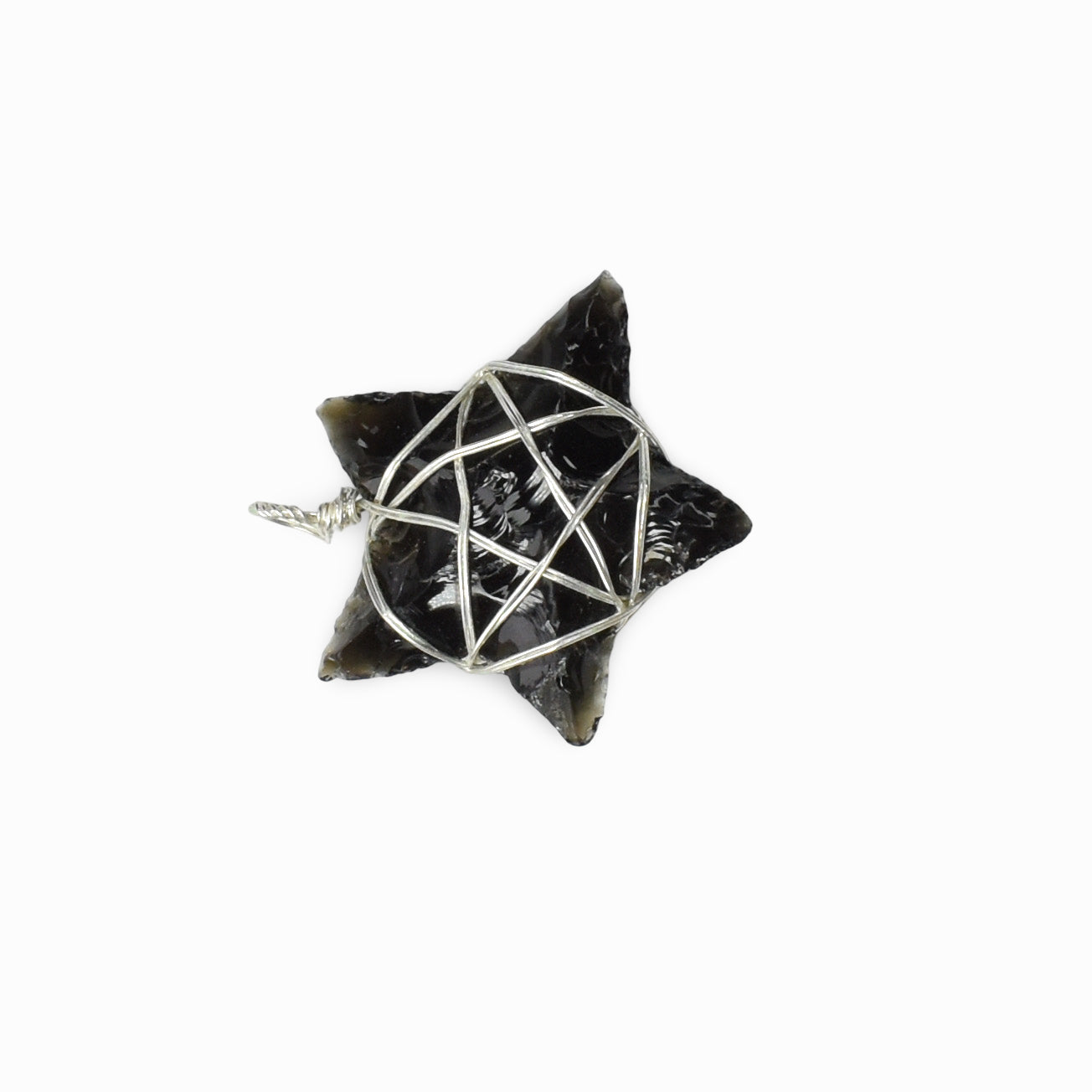 Black Obsidian Wire Wrapped Pendant