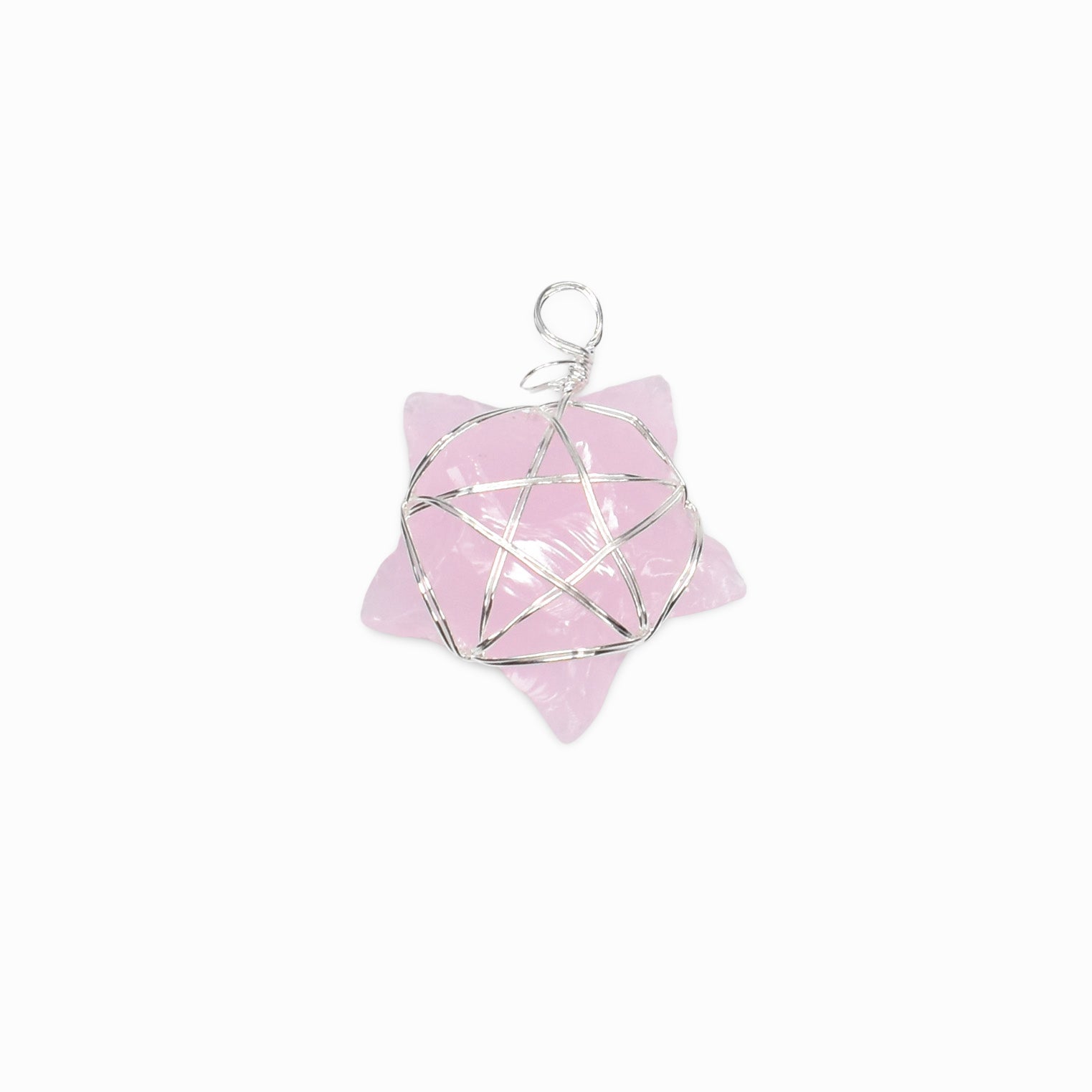 Pink Obsidian Wire Wrapped Pendant