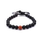 Black Onyx Adjustable Bracelet (Matte Finished) - Mystic Gleam