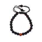 Black Onyx Adjustable Bracelet (Matte Finished) - Mystic Gleam