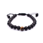 Black Onyx Adjustable Bracelet (Matte Finished) - Mystic Gleam