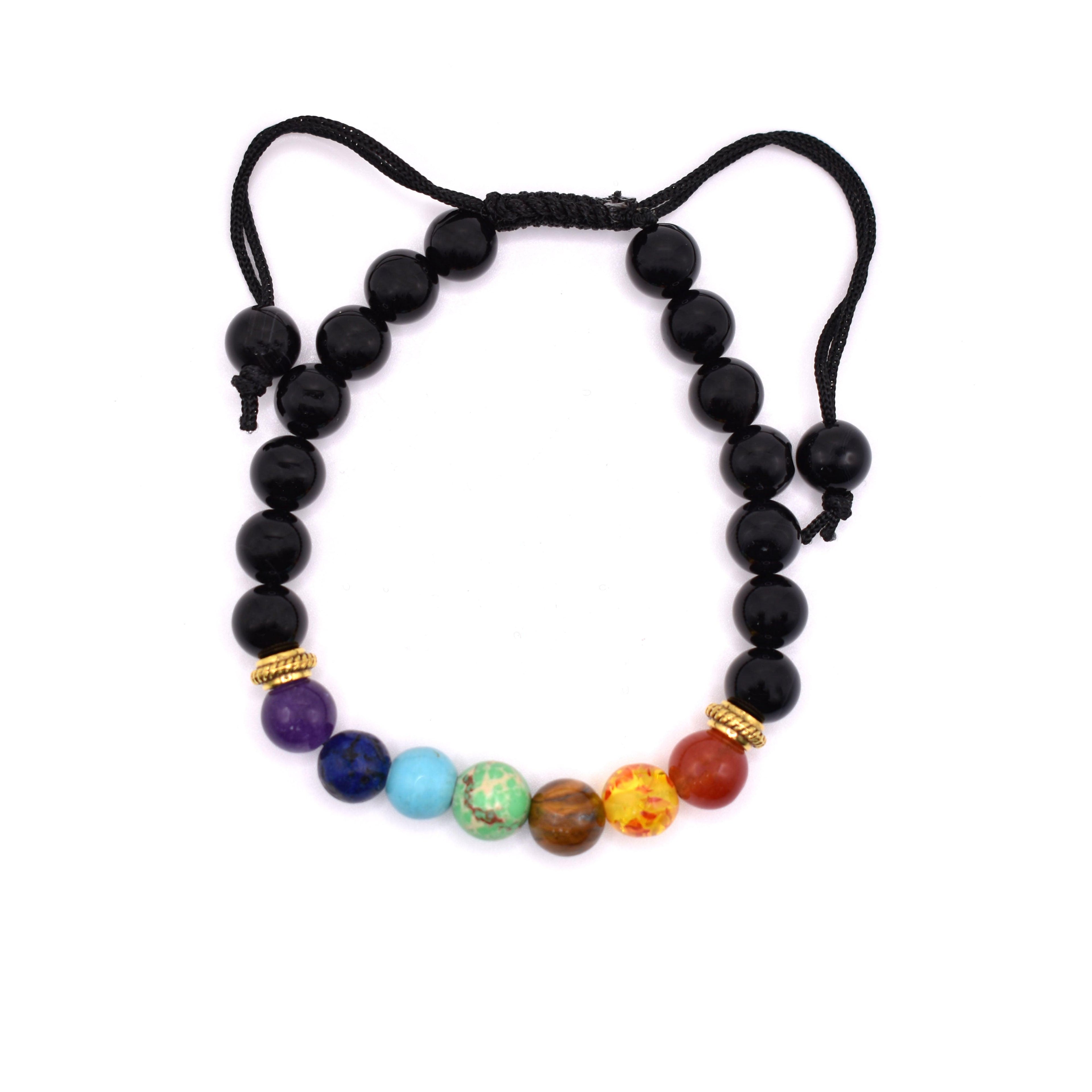 Black Onyx Adjustable Bracelet (Polished) - Mystic Gleam