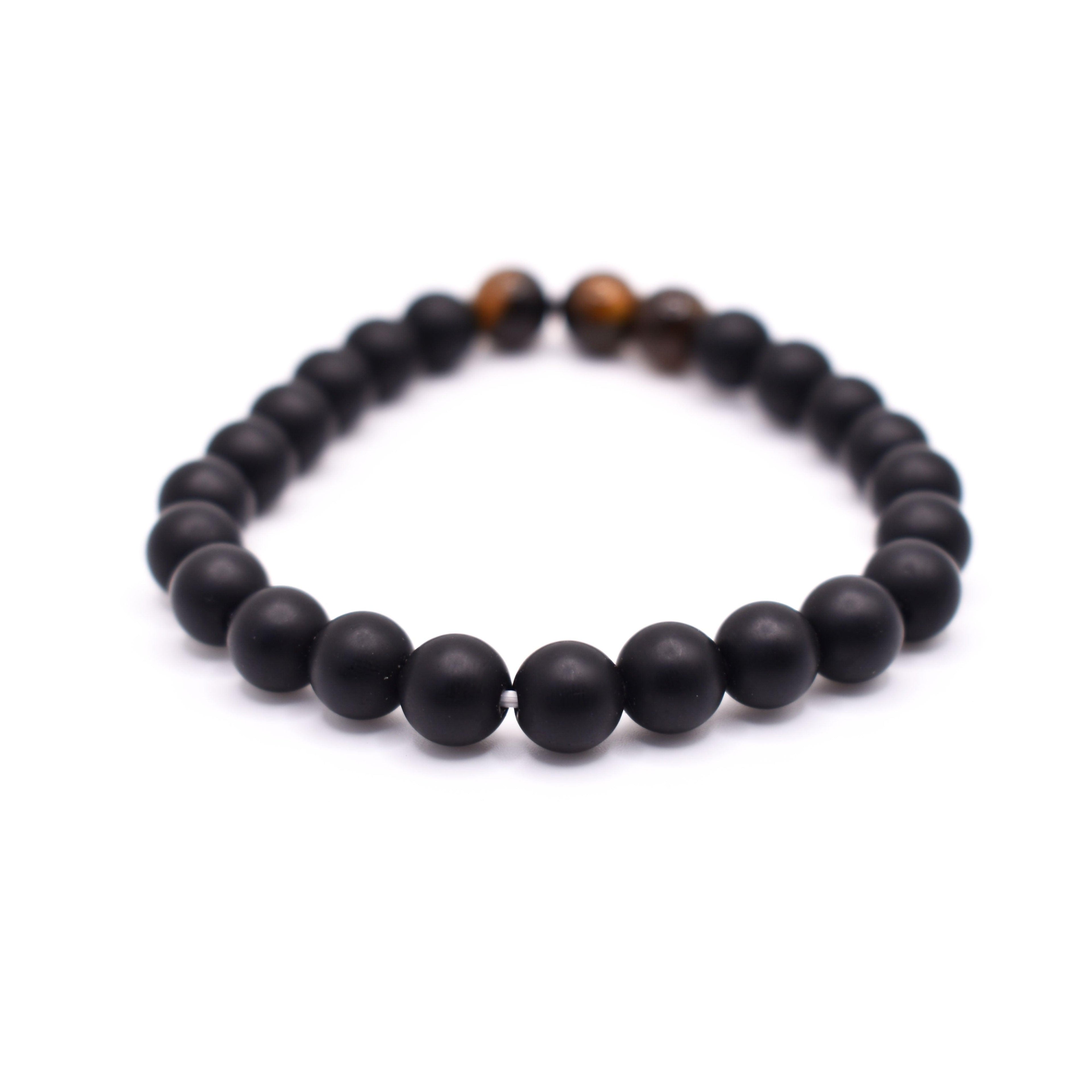 Black Onyx Bracelet (Matte Finished) - Mystic Gleam