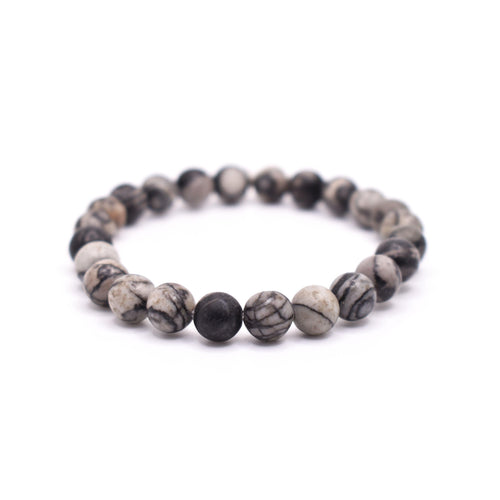 Black Picasso Jasper Bracelet - Mystic Gleam
