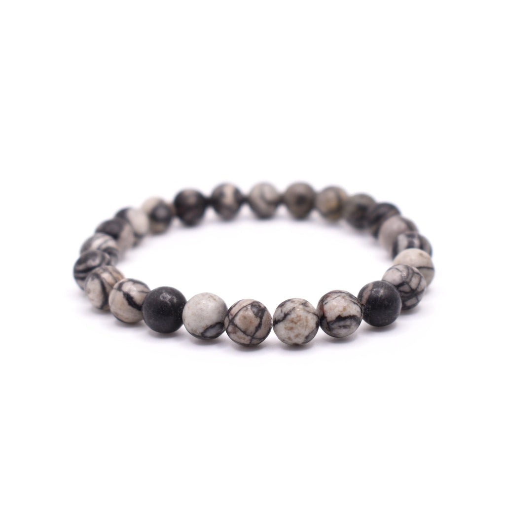 Black Picasso Jasper Bracelet - Mystic Gleam