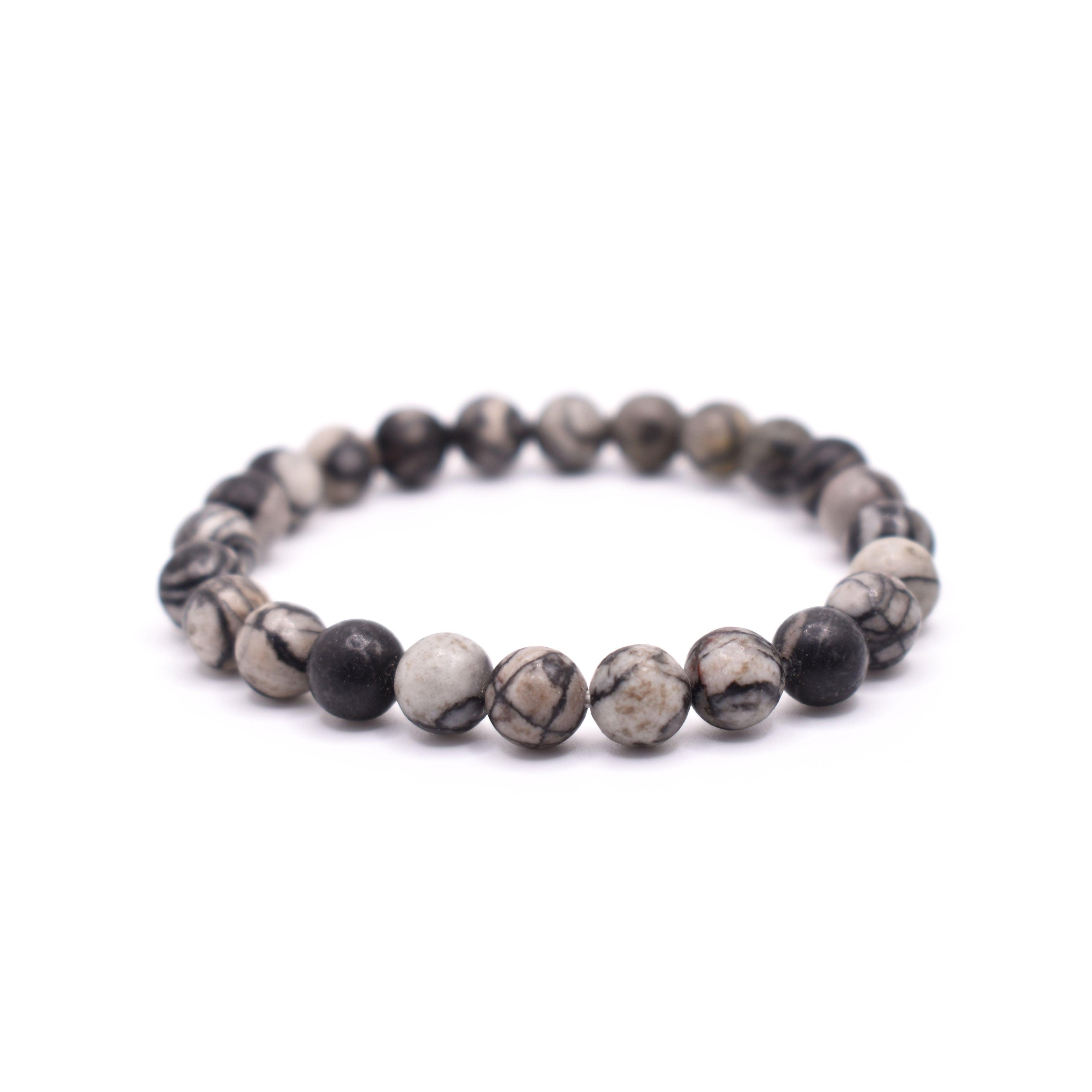 Black Picasso Jasper Bracelet - Mystic Gleam
