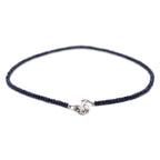 Blue Sapphire Faceted Cut Stone Necklace (Dark) - Mystic Gleam