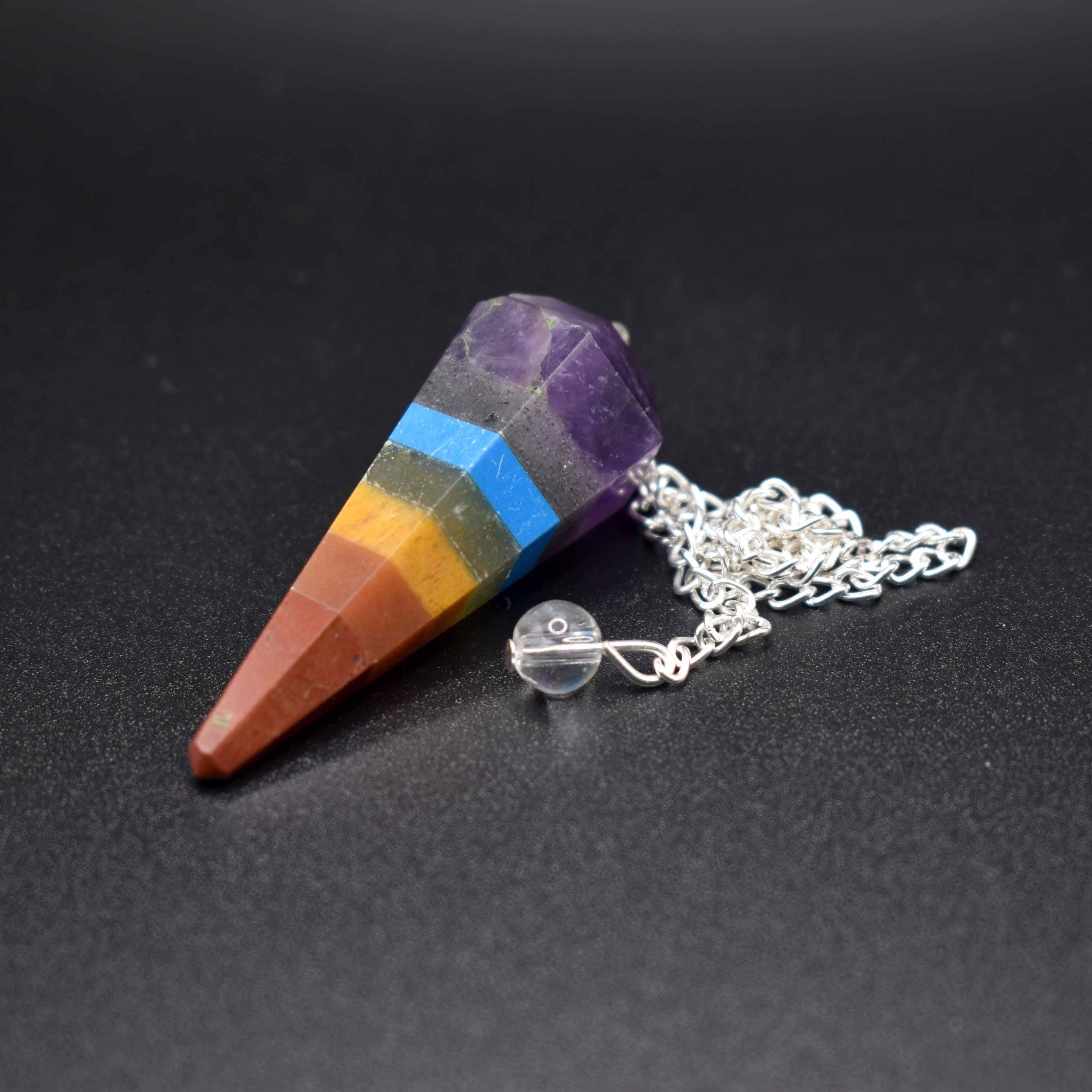 Bonded Seven Chakra Pendulum - Mystic Gleam