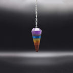 Bonded Seven Chakra Pendulum - Mystic Gleam
