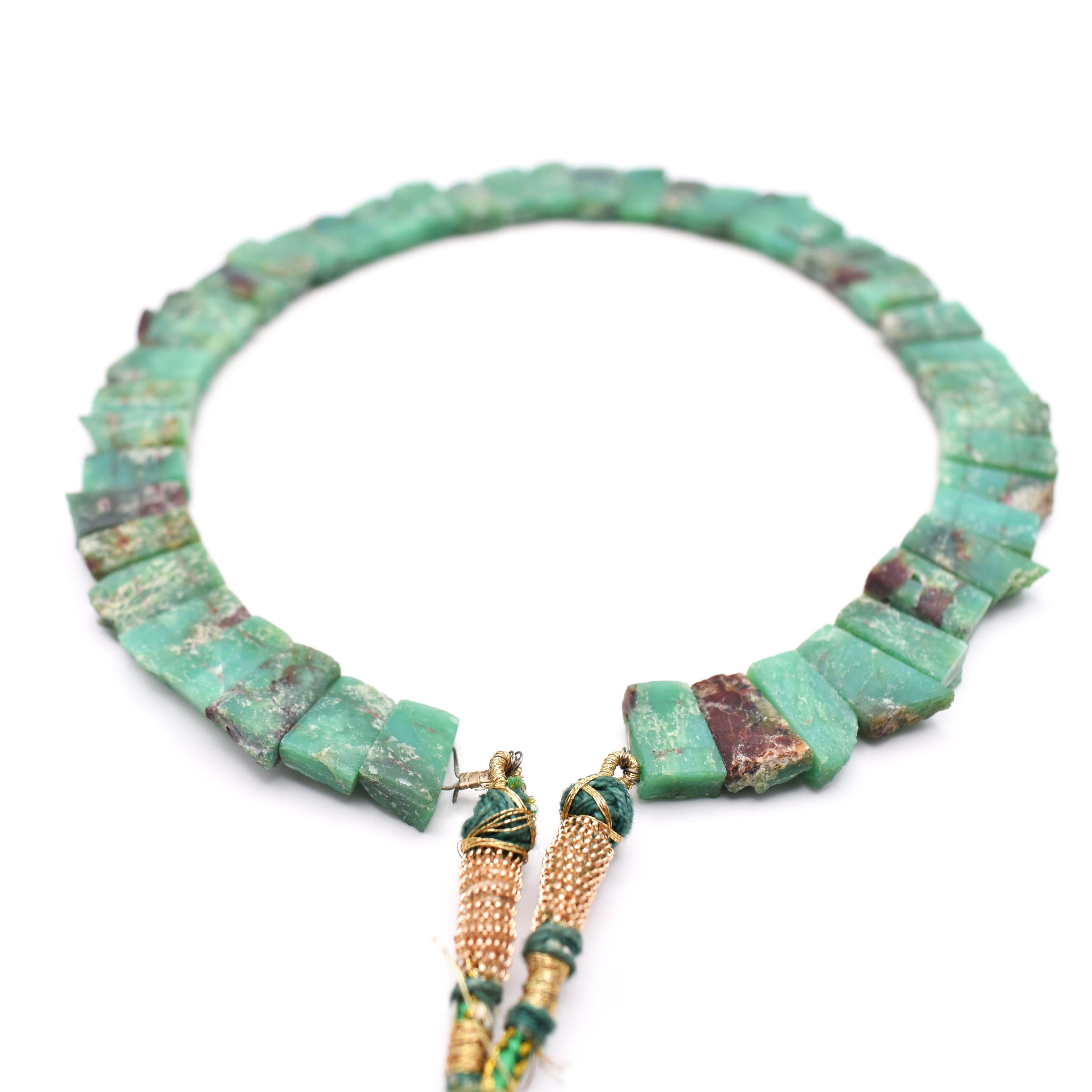 Chrysoprase Bib Necklace - Mystic Gleam