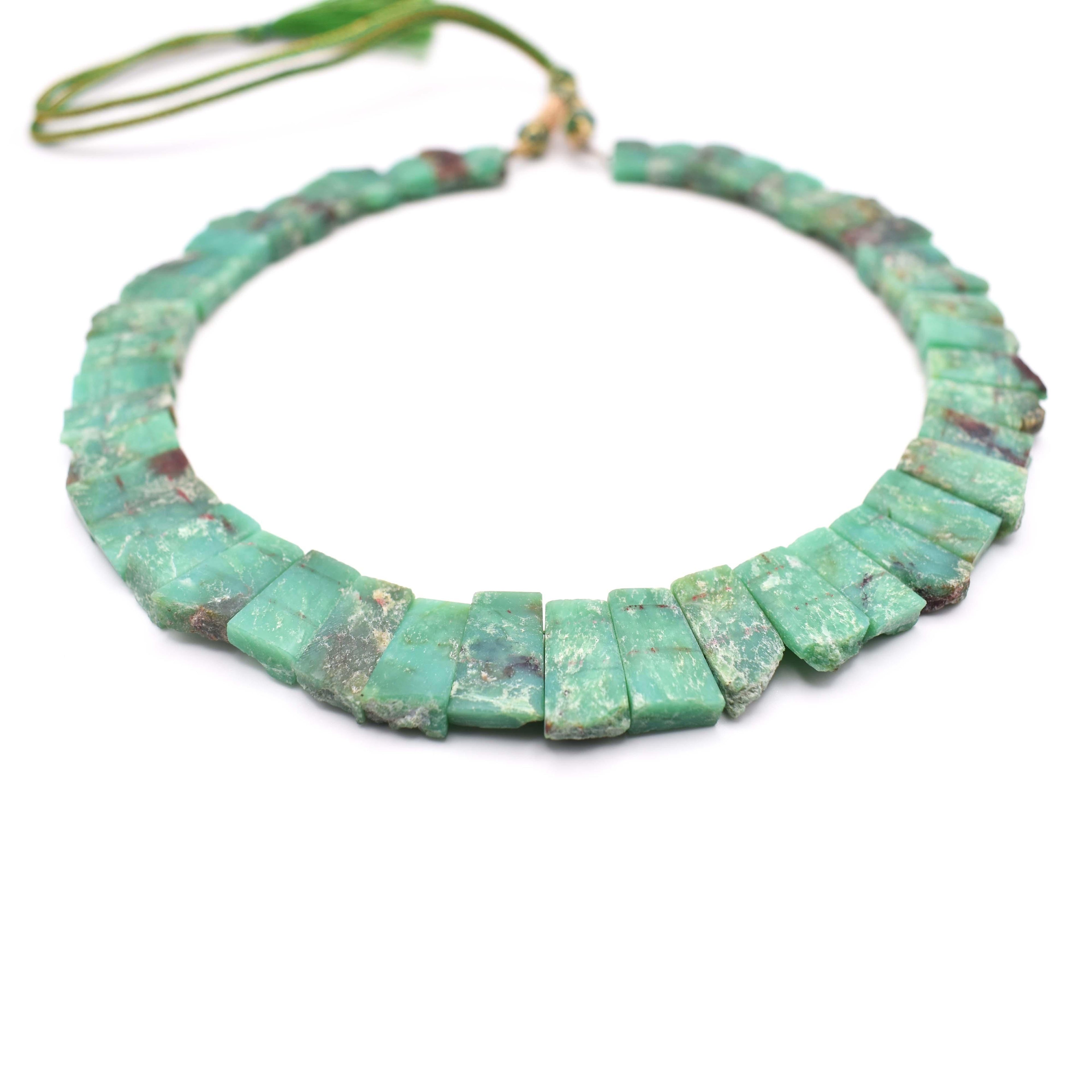 Chrysoprase Bib Necklace - Mystic Gleam