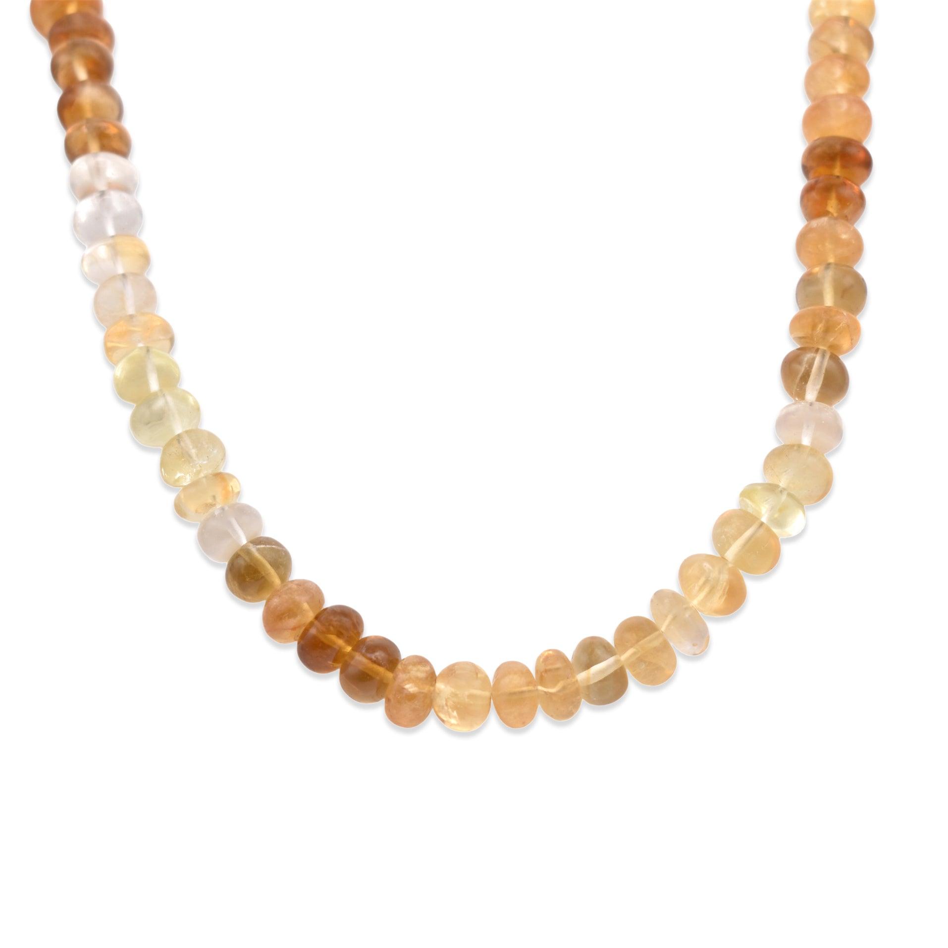 Citrine Faceted Cut Stone Necklace - Mystic Gleam