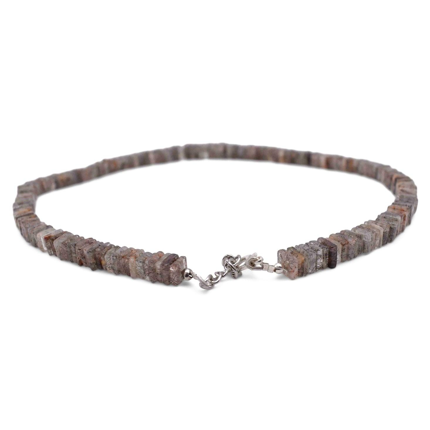Copper Rutile Heishi Necklace - Mystic Gleam