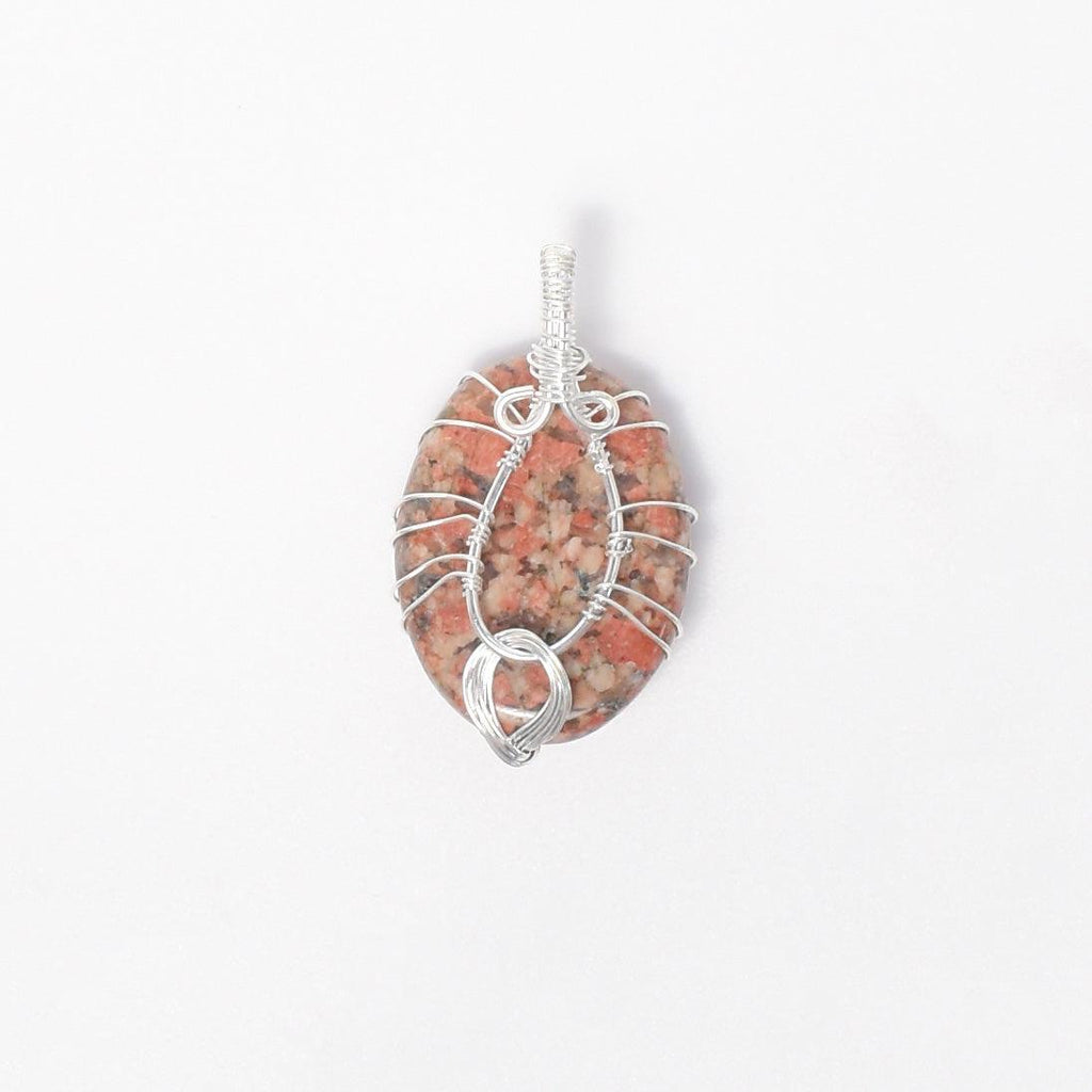 Fancy Agate Wire Wrapped Pendant - Mystic Gleam