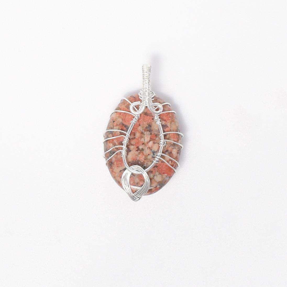 Fancy Agate Wire Wrapped Pendant - Mystic Gleam