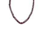 Garnet heishi beads necklace
