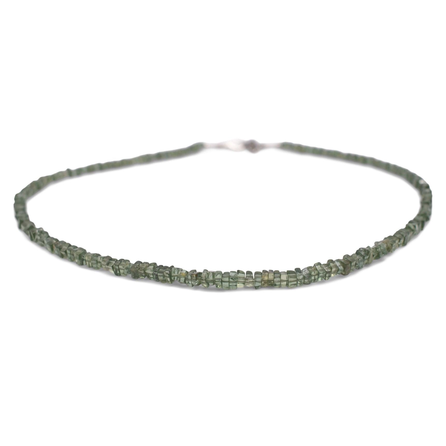 Green Apatite Heishi Necklace - Mystic Gleam
