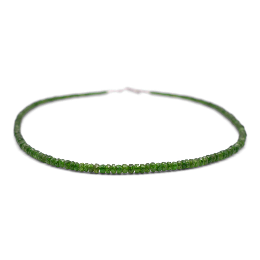 Green (Chrome) Tourmaline Faceted Cut Stone Necklace - Mystic Gleam