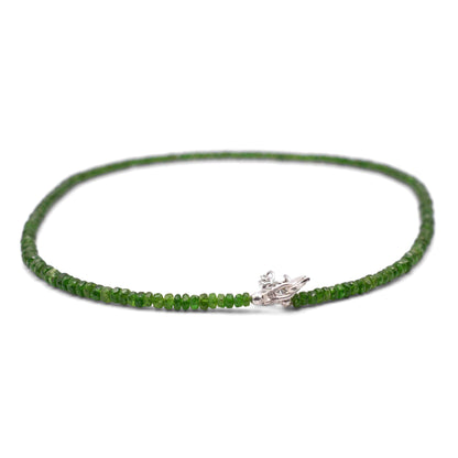 Green (Chrome) Tourmaline Faceted Cut Stone Necklace - Mystic Gleam