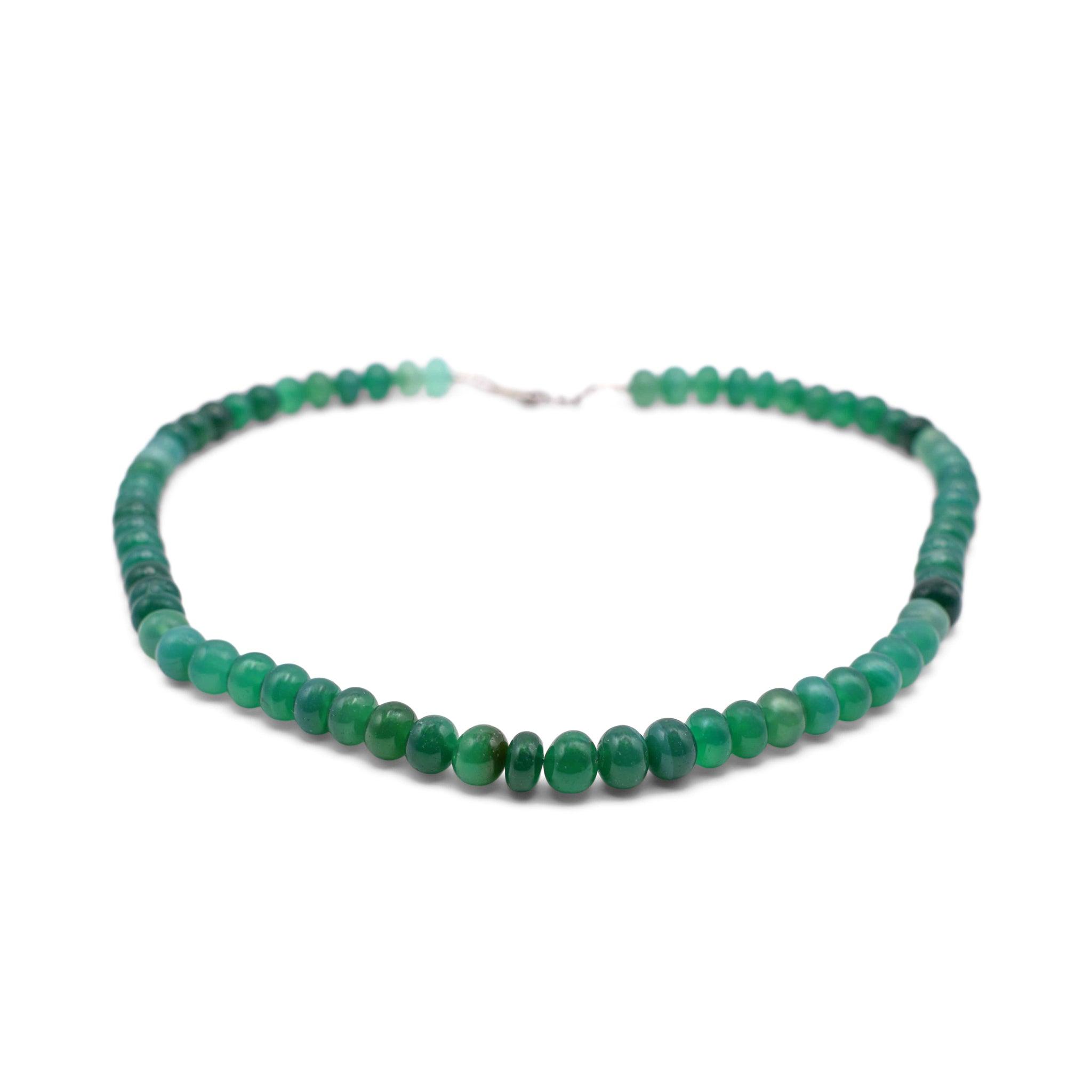 Green Onyx Faceted Cut Stone Necklace - Mystic Gleam