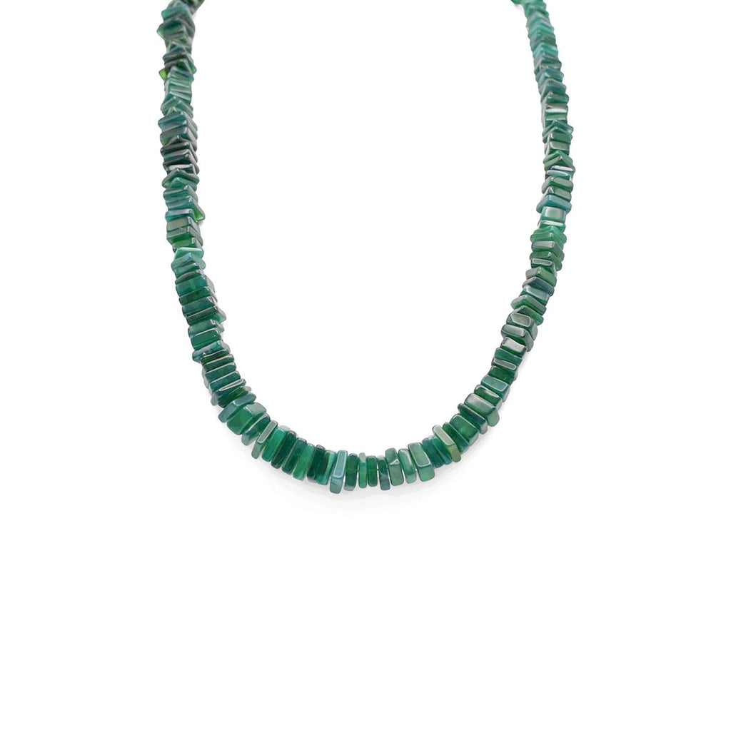 Green Onyx Heishi Necklace - Mystic Gleam
