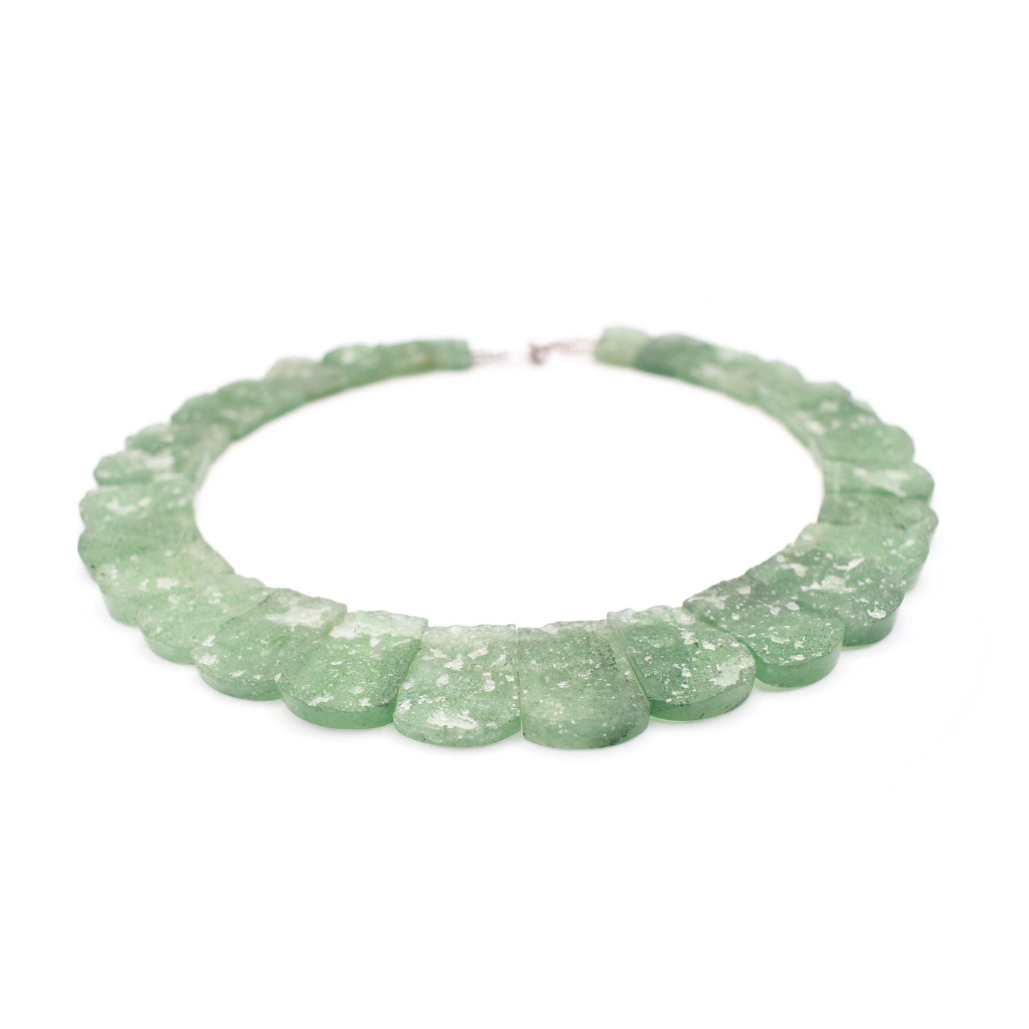 Green Strawberry Bib Necklace - Mystic Gleam