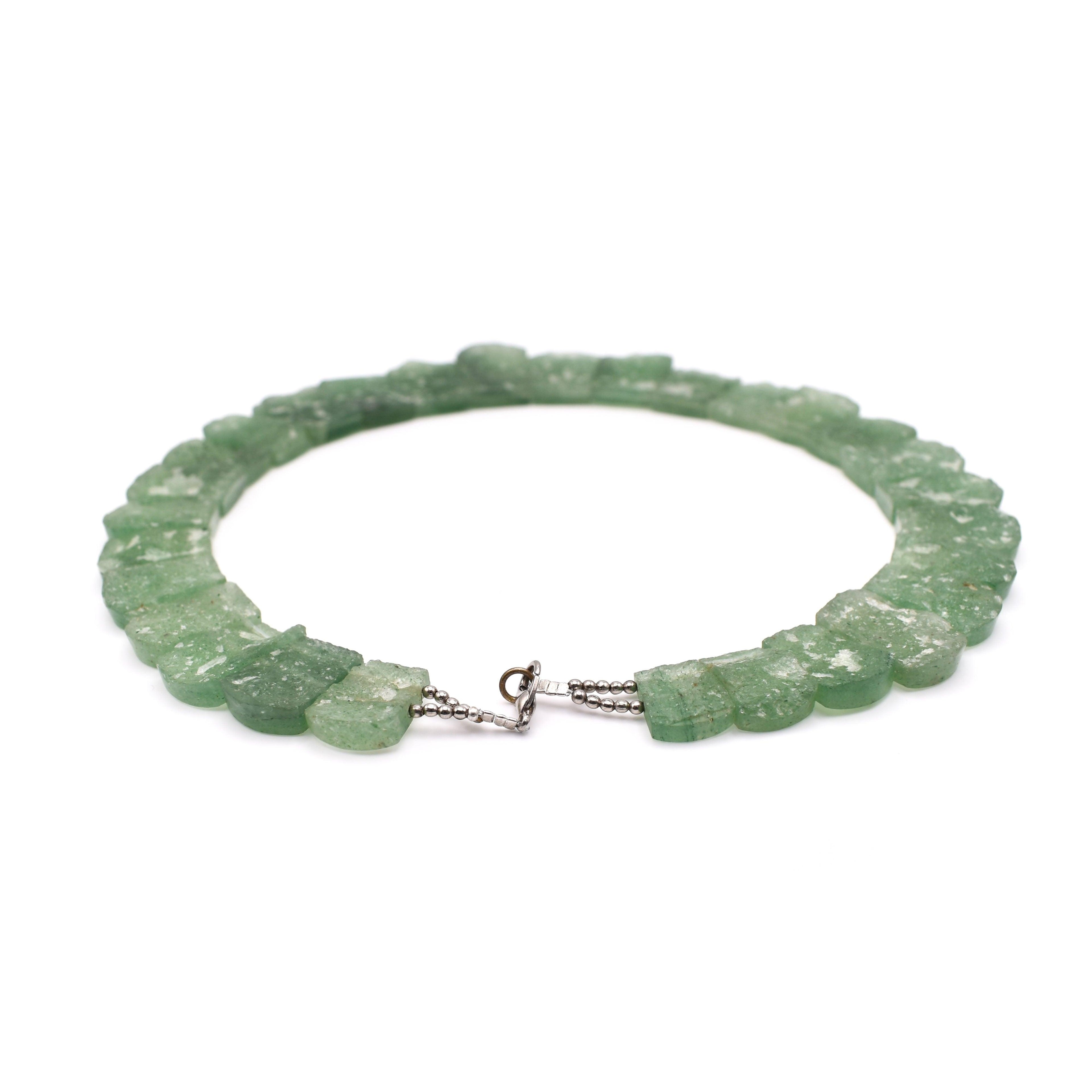 Green Strawberry Bib Necklace - Mystic Gleam