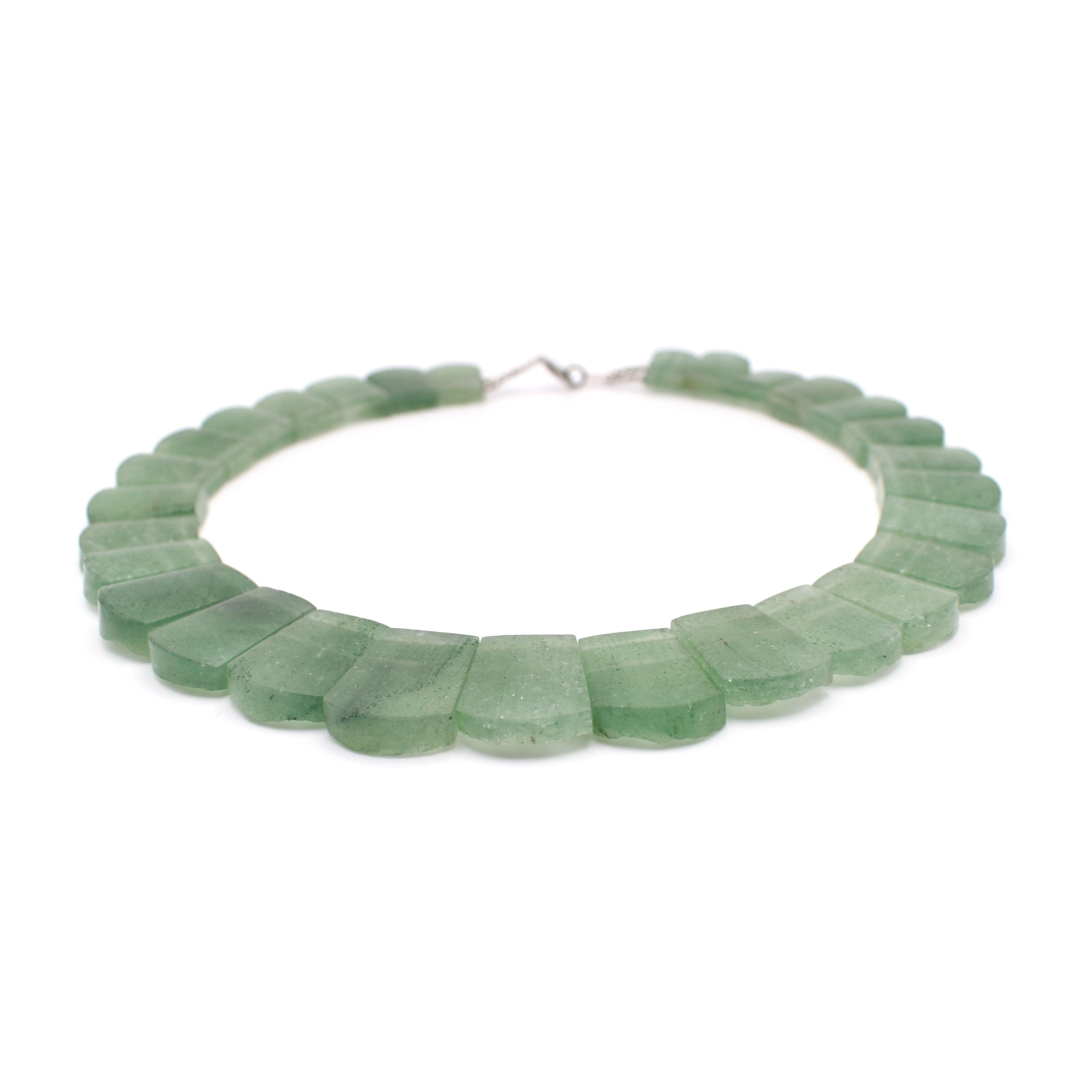 Green Strawberry Bib Necklace - Mystic Gleam