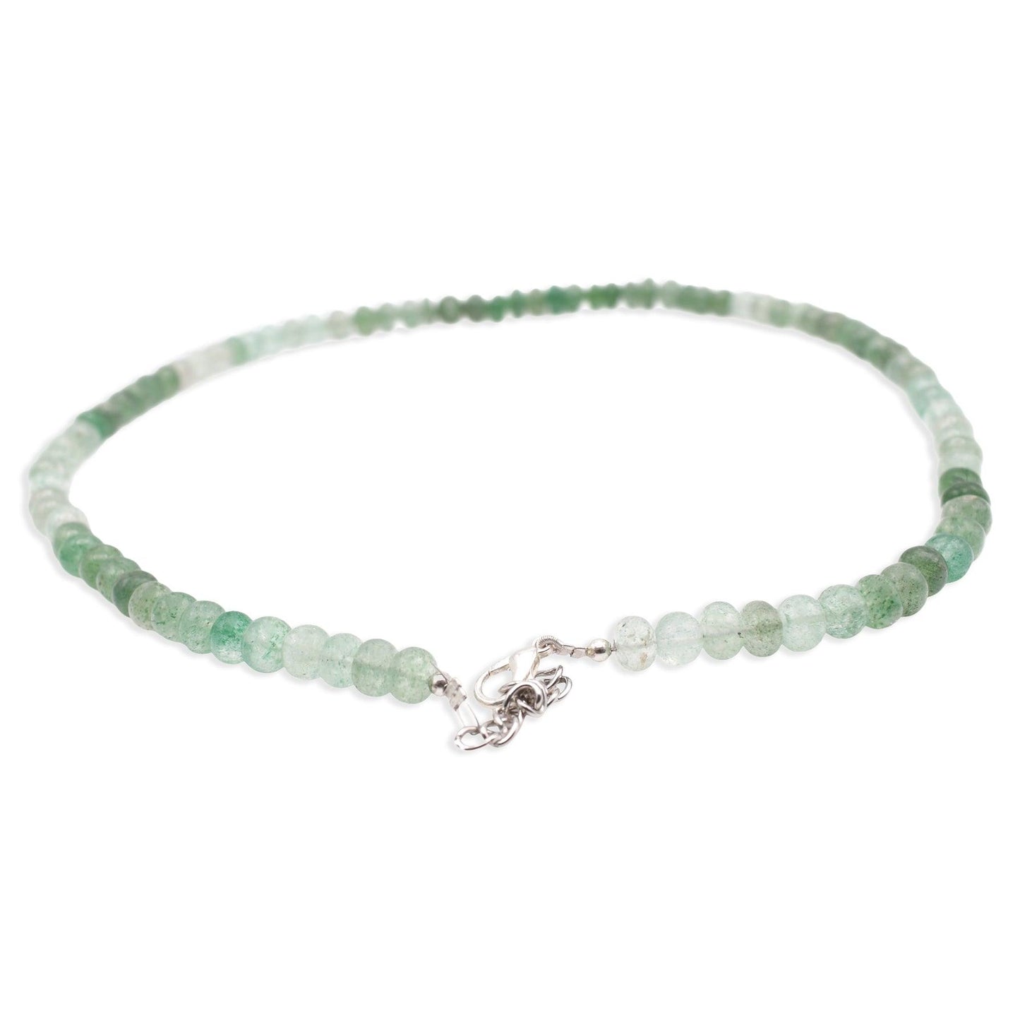 Green Strawberry Quartz Necklace - Mystic Gleam