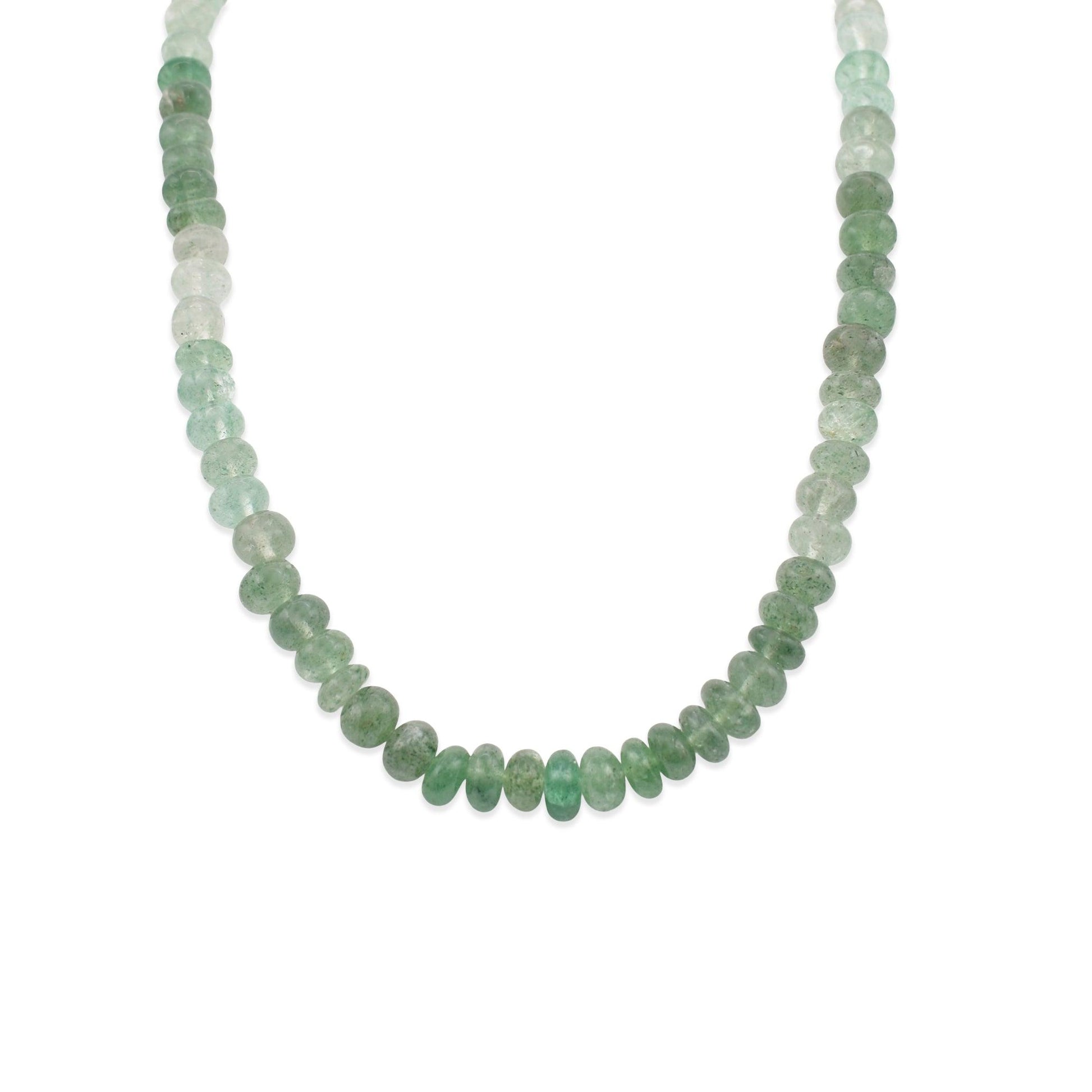 Green Strawberry Quartz Necklace - Mystic Gleam