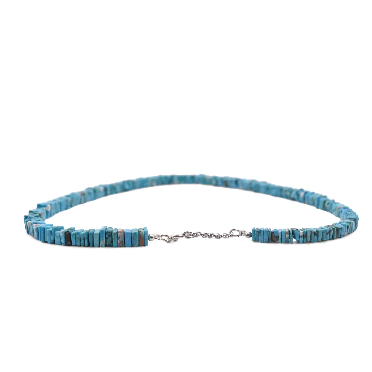 Healing howlite Turquoise blue colored necklace