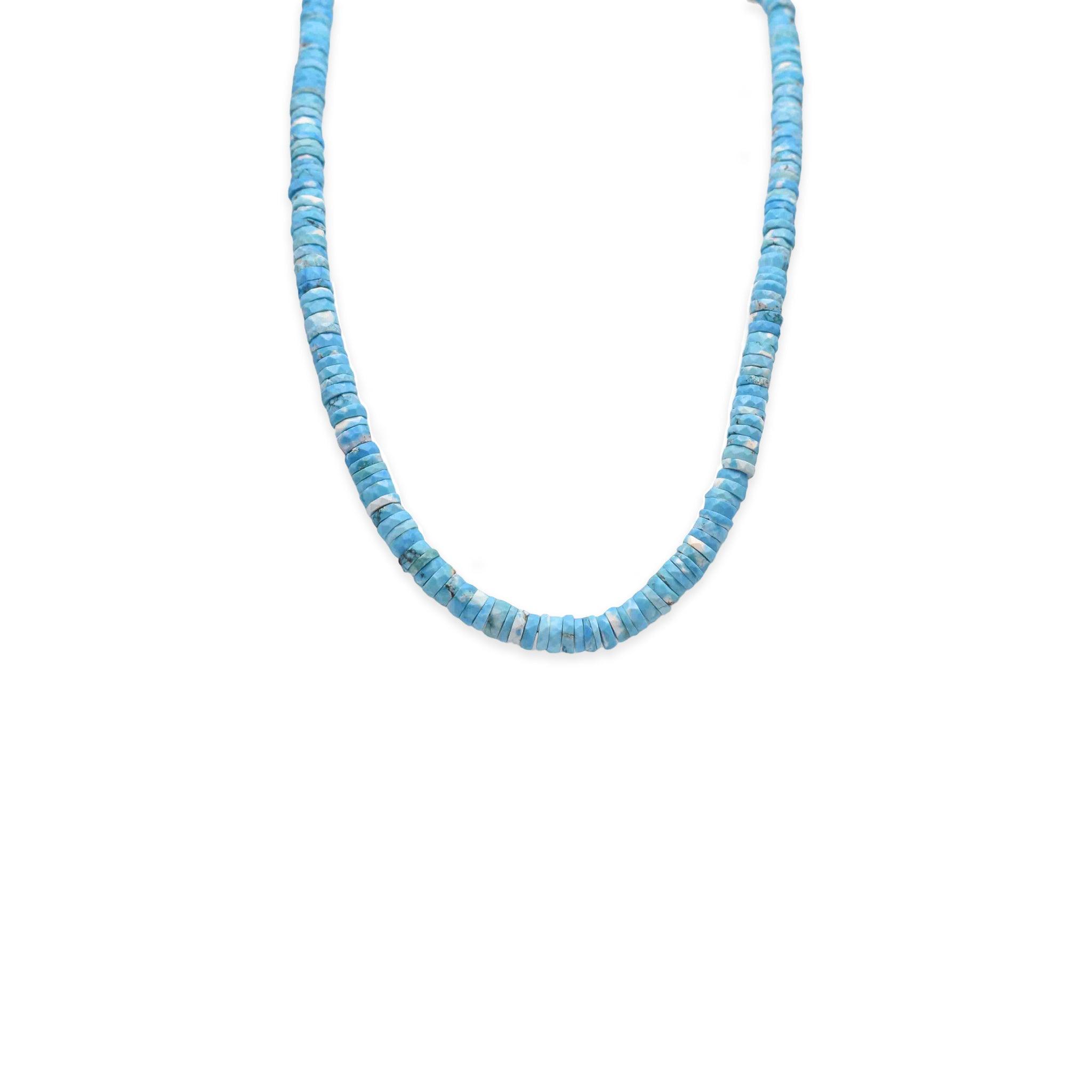 howlite Turquoise cut on jewelry display 