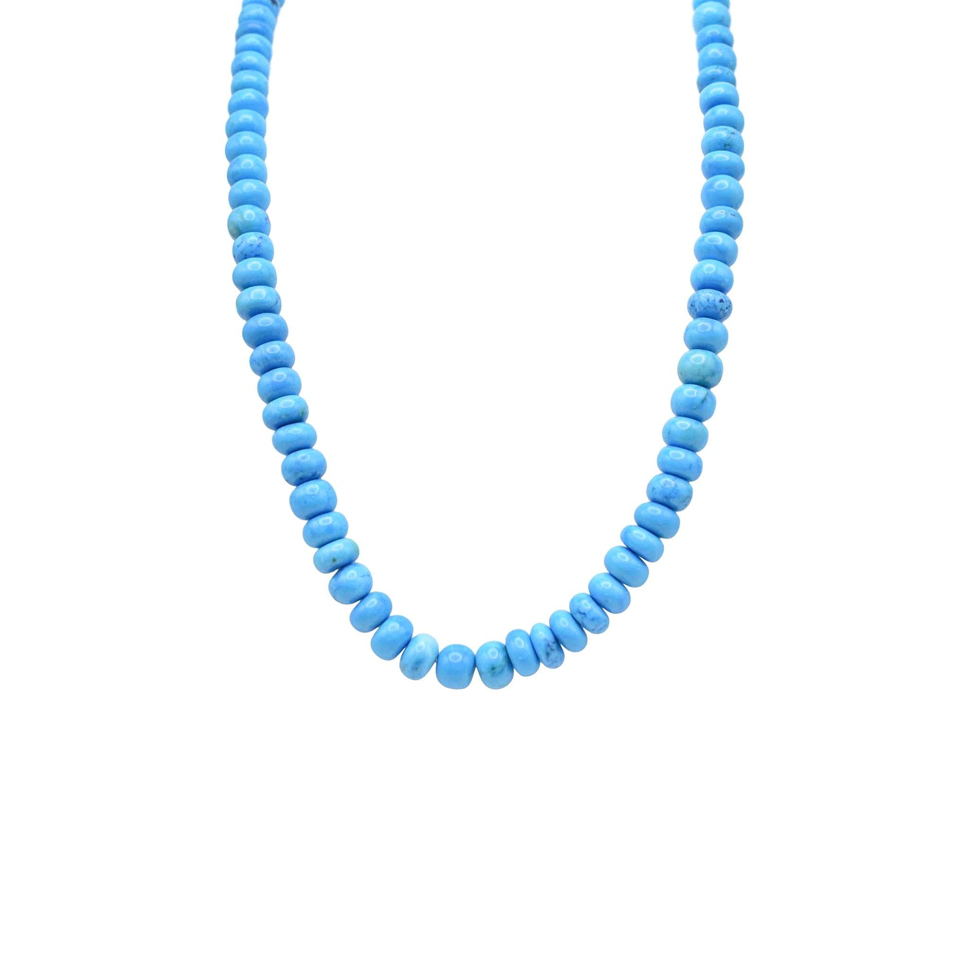 howlite Turquoise blue colored on jewelry display necklace 