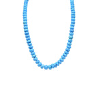 howlite Turquoise blue colored on jewelry display necklace 