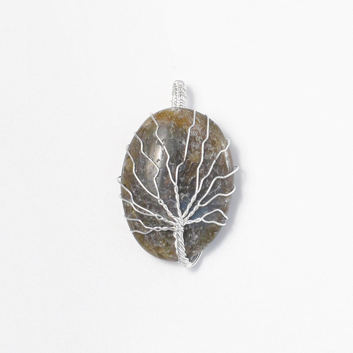 Labradorite Wire Wrapped Pendant - Mystic Gleam