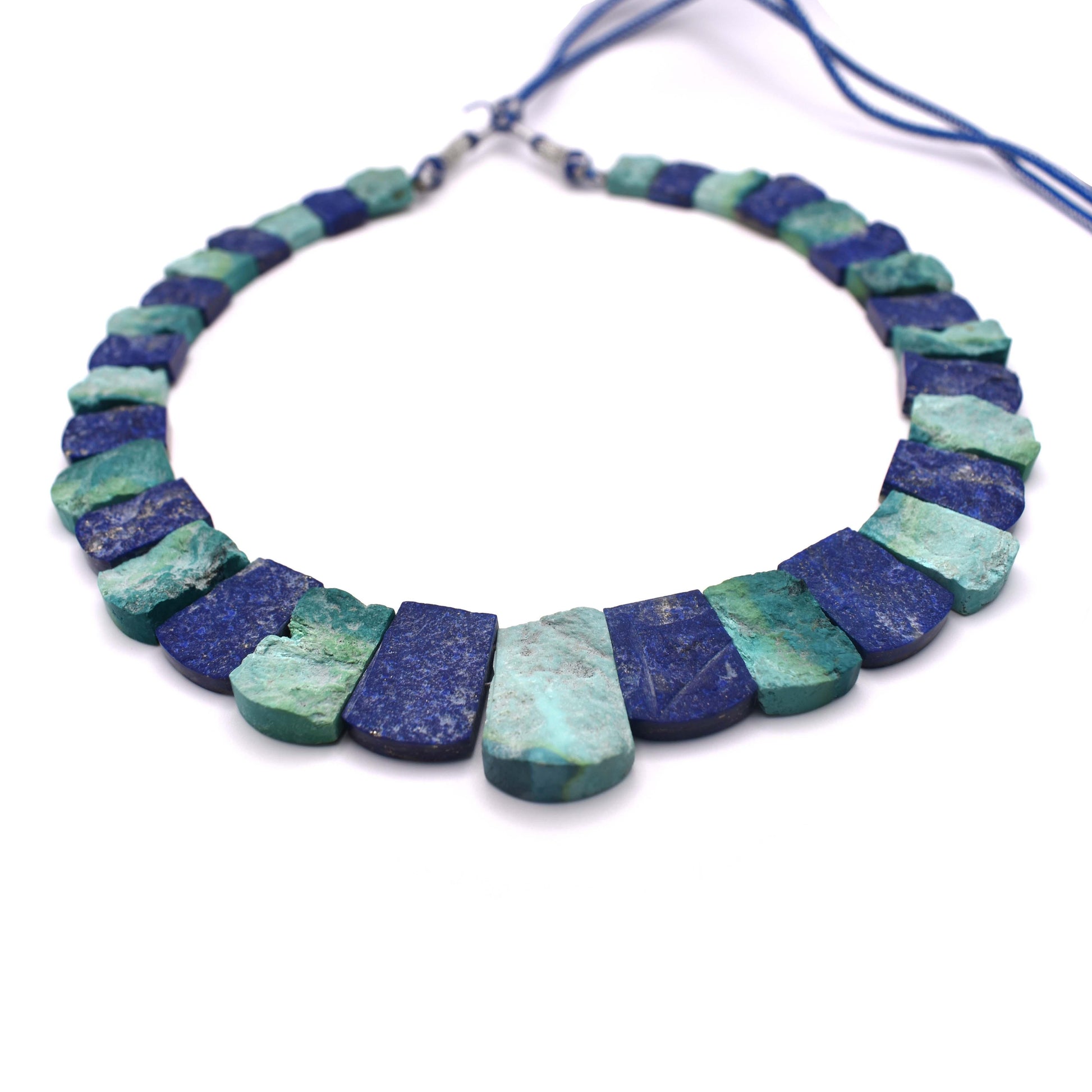 Lapis Lazuli and Chrysocolla Big Necklace - Mystic Gleam
