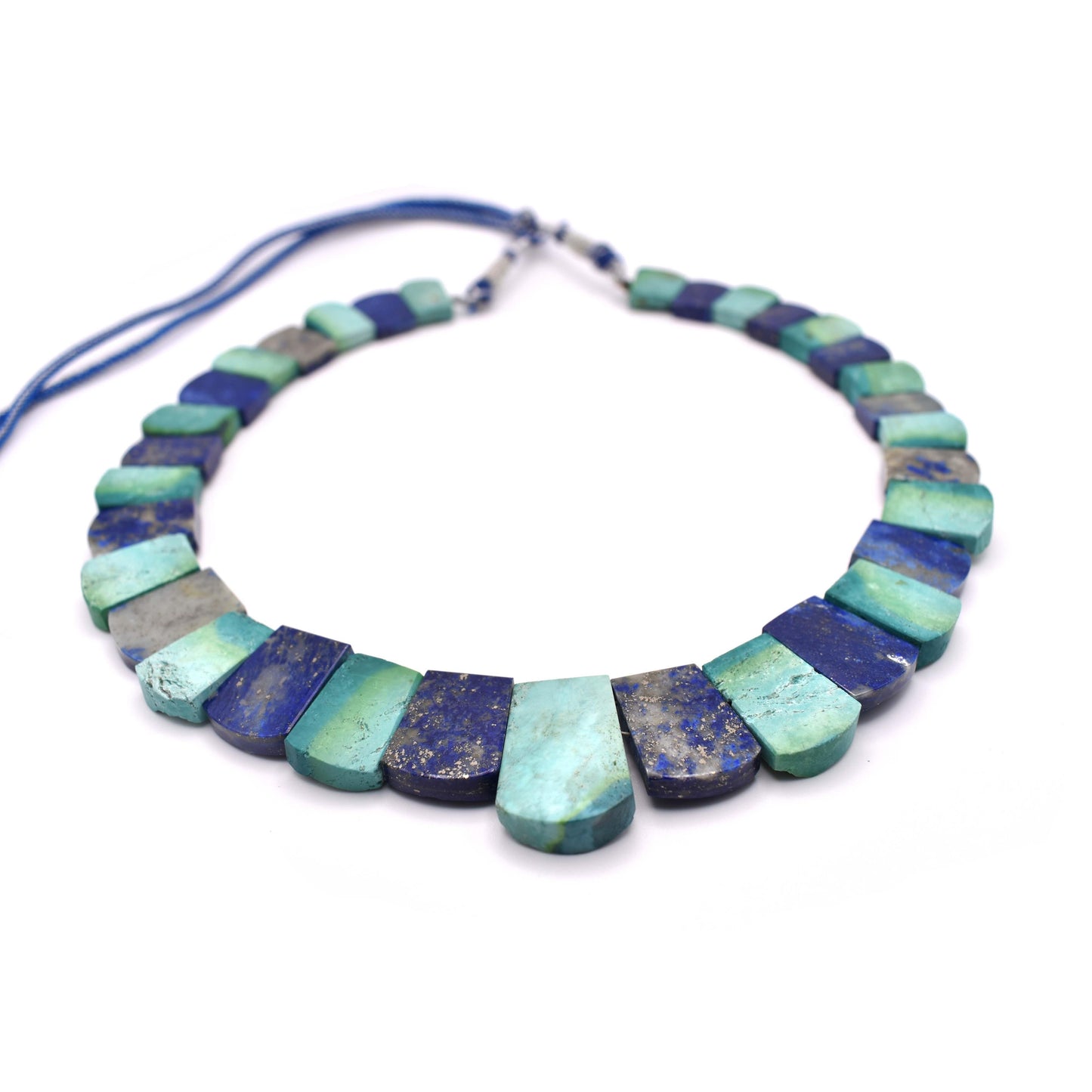 Lapis Lazuli and Chrysocolla Big Necklace - Mystic Gleam