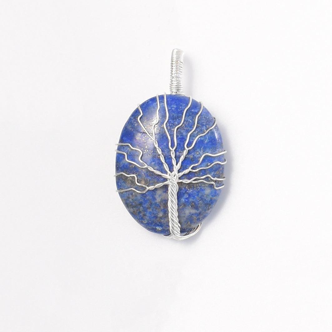 Lapis Lazuli Wire Wrapped Pendant - Mystic Gleam