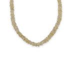 Lemon quartz heishi beads necklace