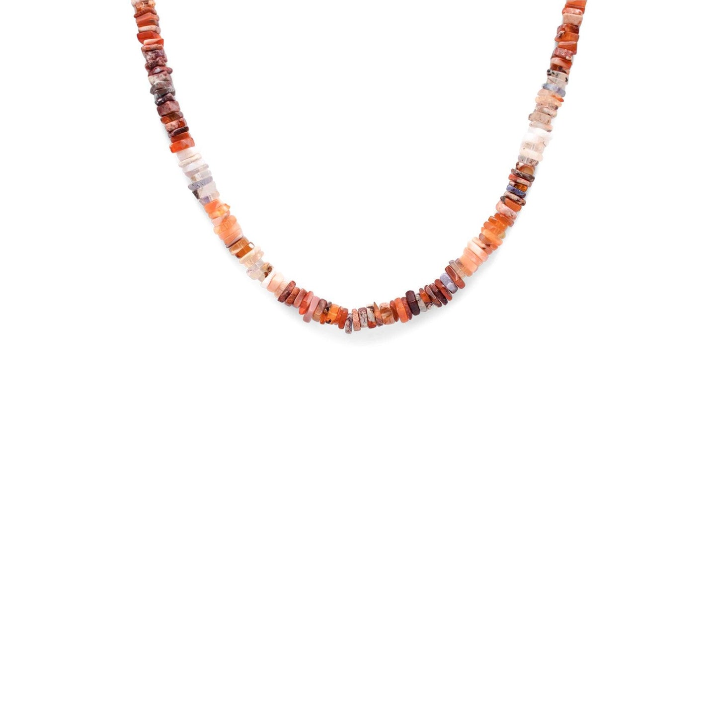 Mexican Fire Cleaning Heishi Necklace - Mystic Gleam