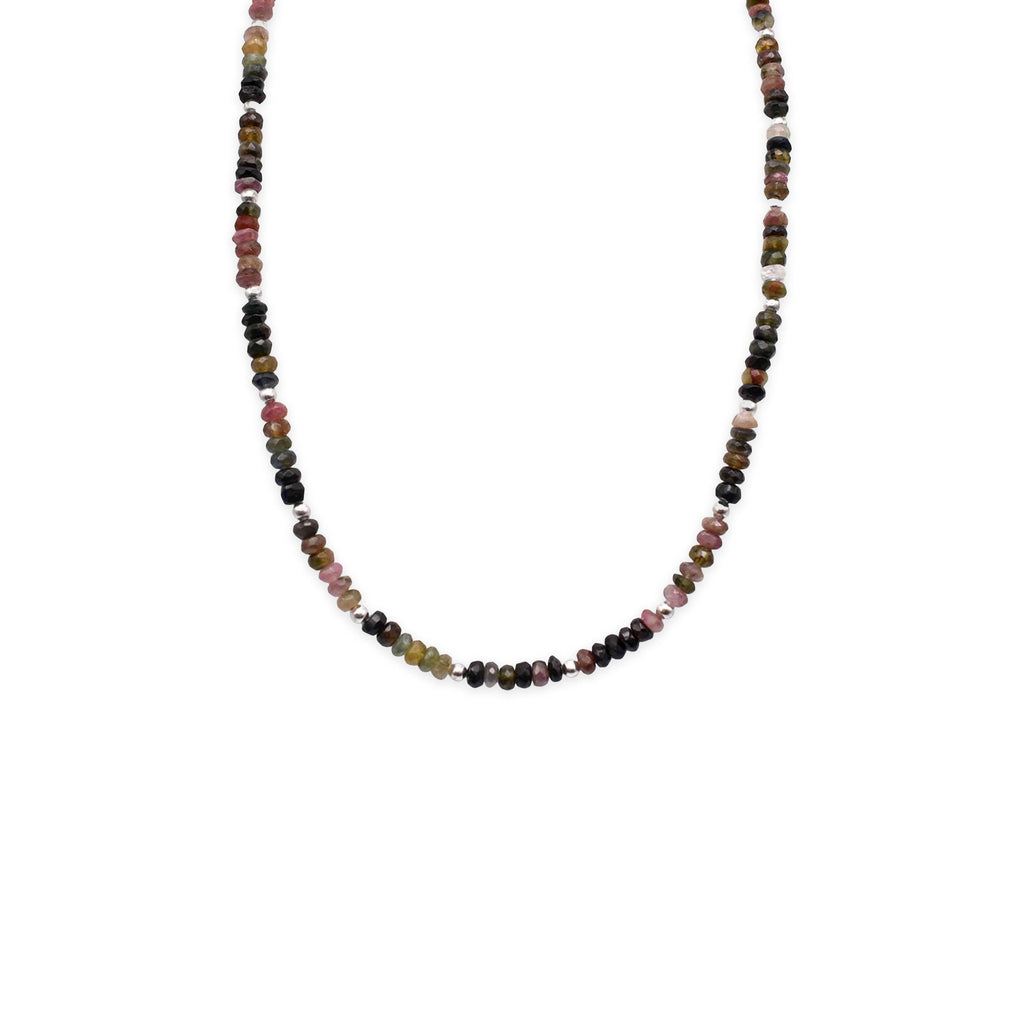 Mix Tourmaline Faceted Cut Stone Necklace - Mystic Gleam