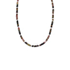 Mix Tourmaline Faceted Cut Stone Necklace - Mystic Gleam