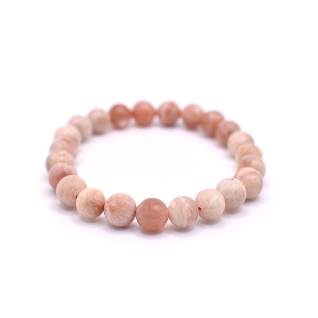 Peach Moonstone Bracelet - Mystic Gleam