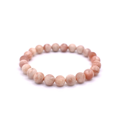 Peach Moonstone Bracelet - Mystic Gleam