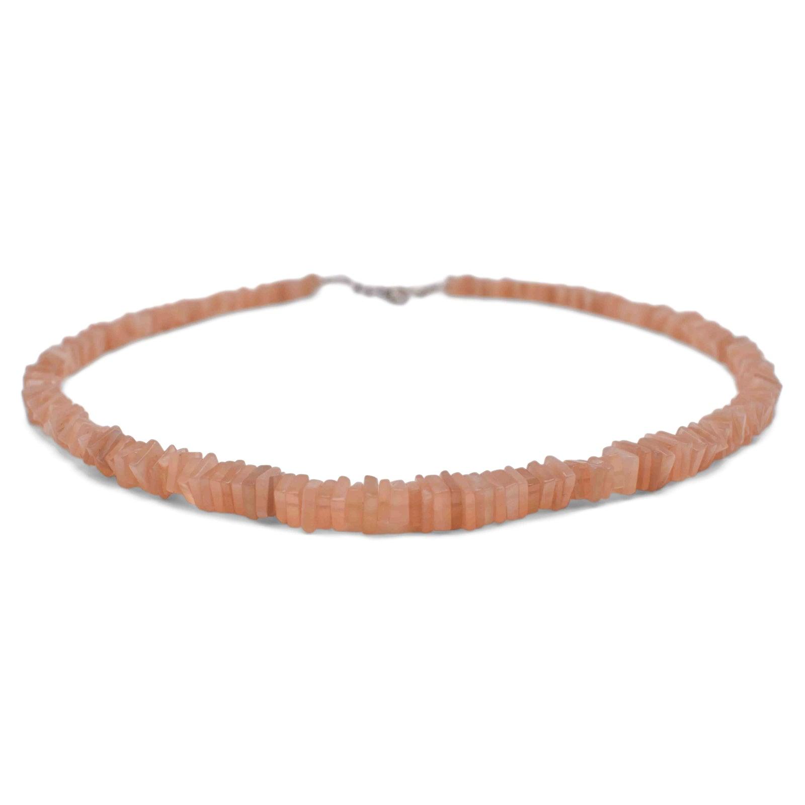 Peach Moonstone Necklace - Mystic Gleam